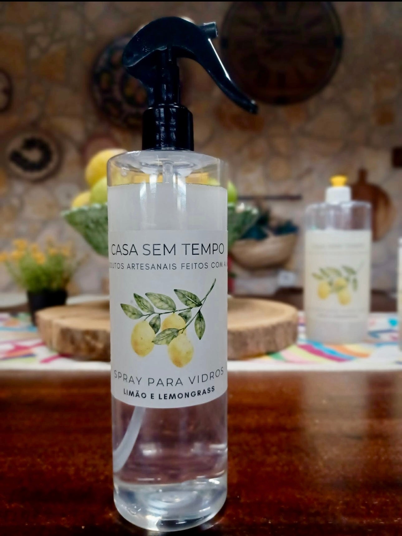 SPRAY PARA VIDROS Limão e Lemongrass (500ml)